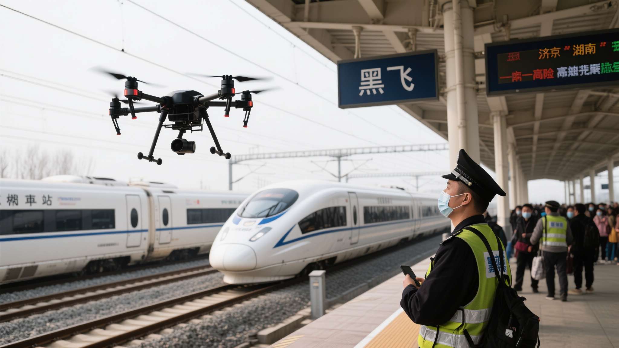 无人机违规闯入高铁空域 多起典型案例敲响安全警钟剖析 京沪高铁作为我国最繁忙的高速铁路之一,曾多次发生无人机闯入空域事件。铁路部门不得