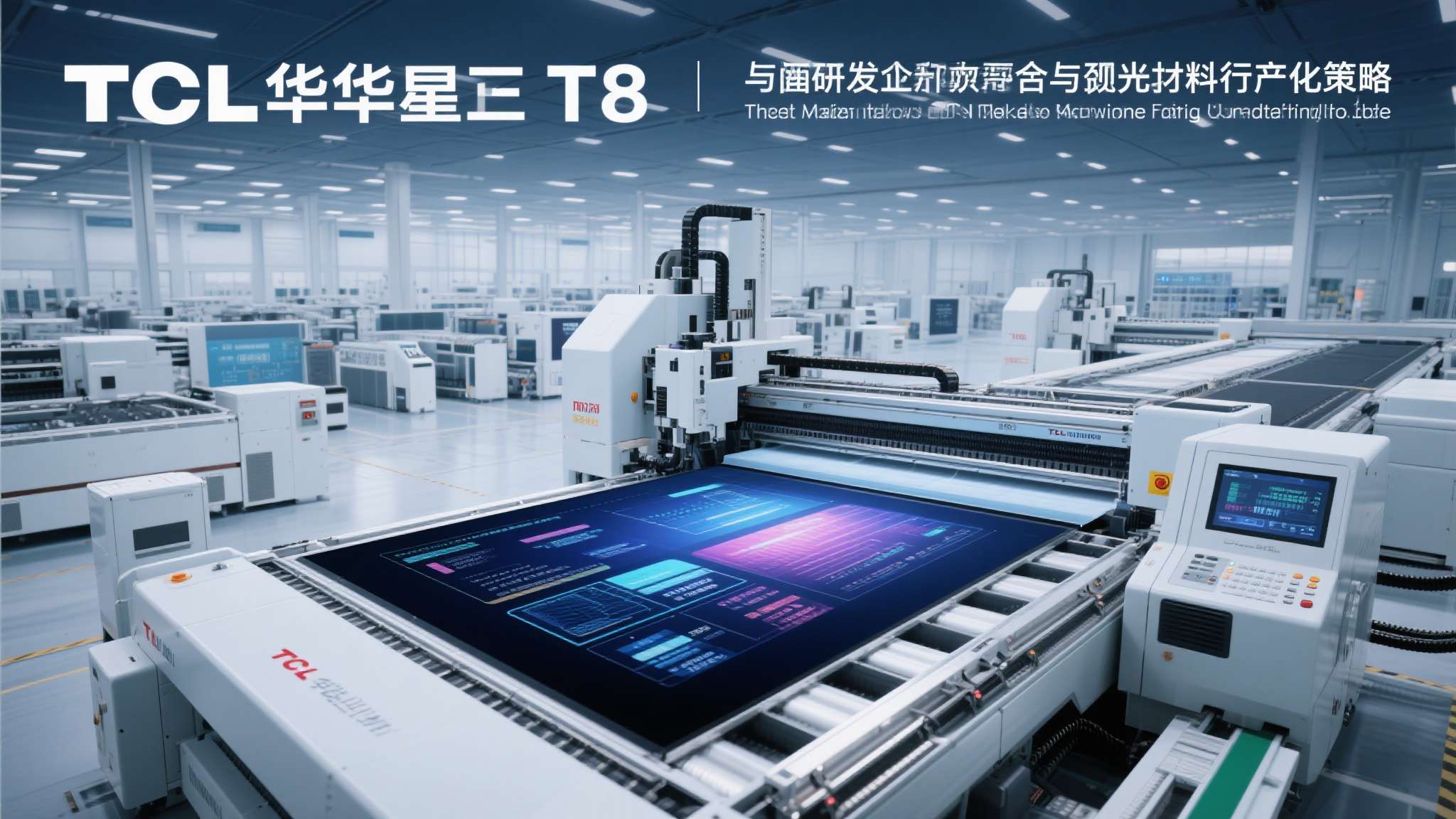 tcl华星第8.6代印刷oled生产线一期项目 TCL华星在t8项目中采用了自主研发与国际合作并行的策略。一方面与国内材料企业深